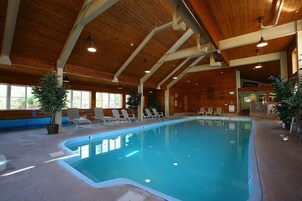 Indoor pool, open 9:00 AM to 11:00 PM, sun loungers