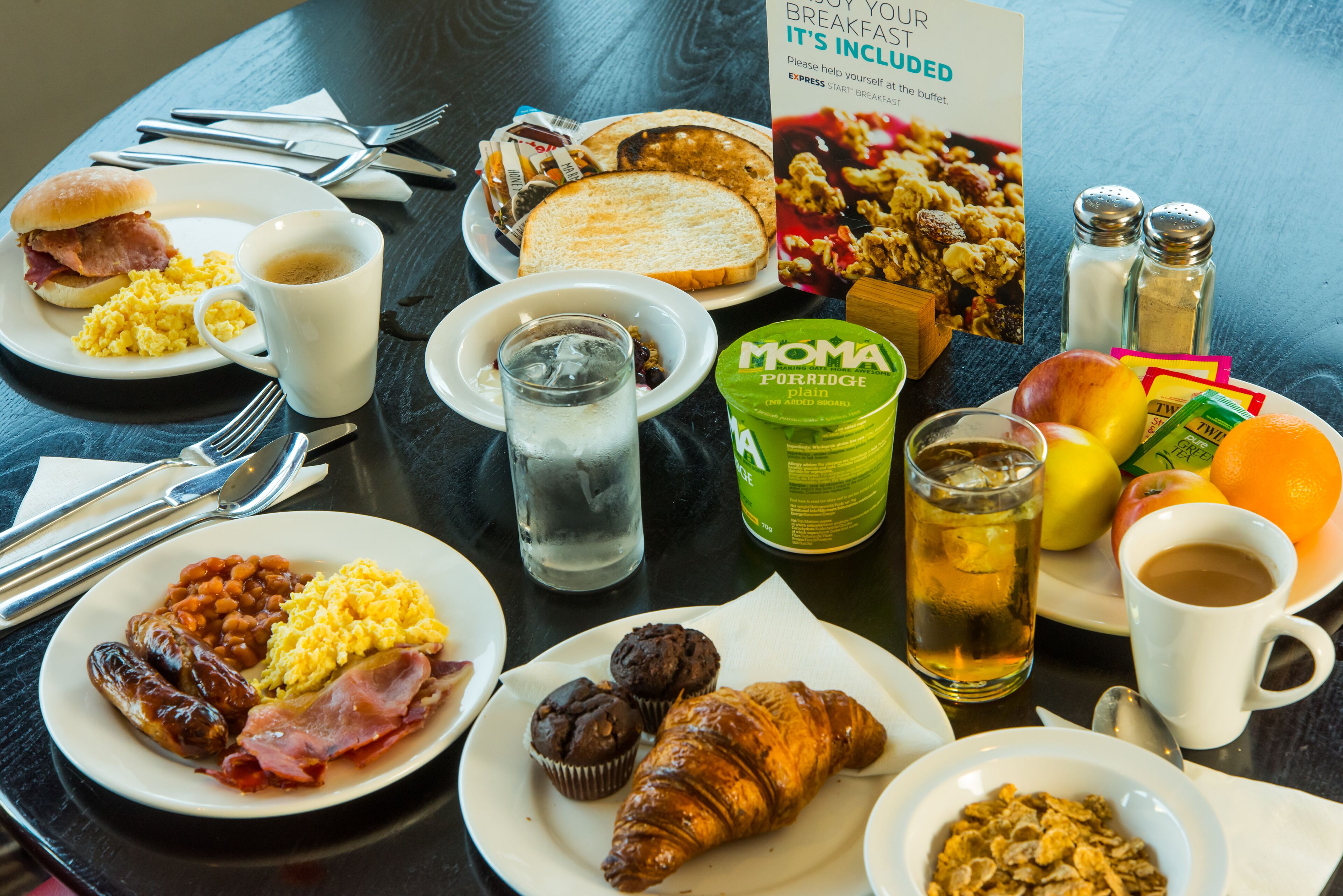 free daily self-service breakfast