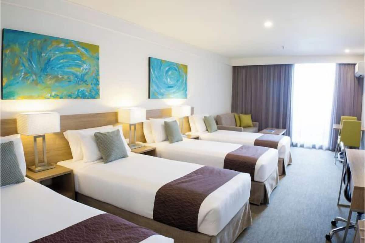 In-room safe, desk, laptop workspace, blackout drapes