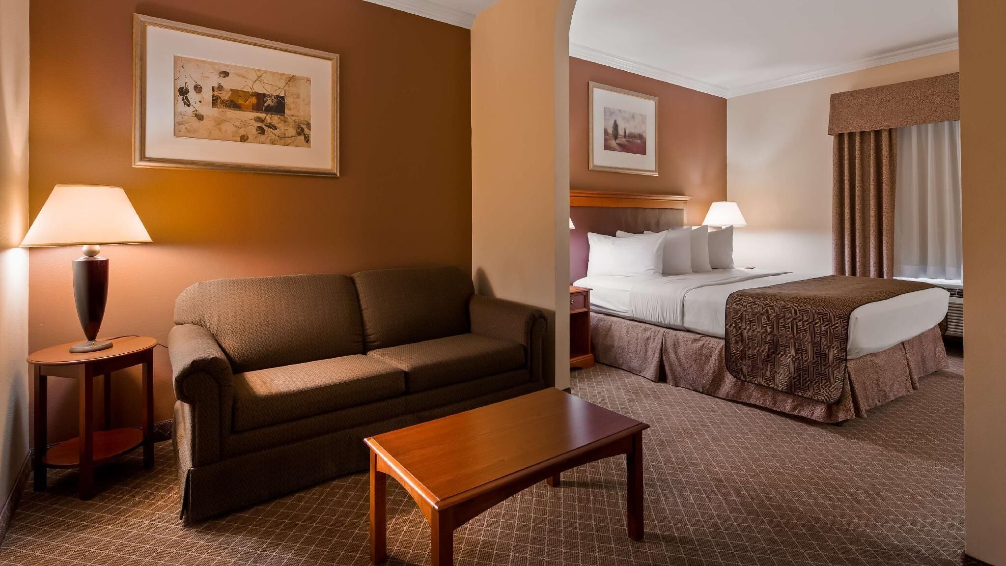 In-room safe, desk, laptop workspace, iron/ironing board