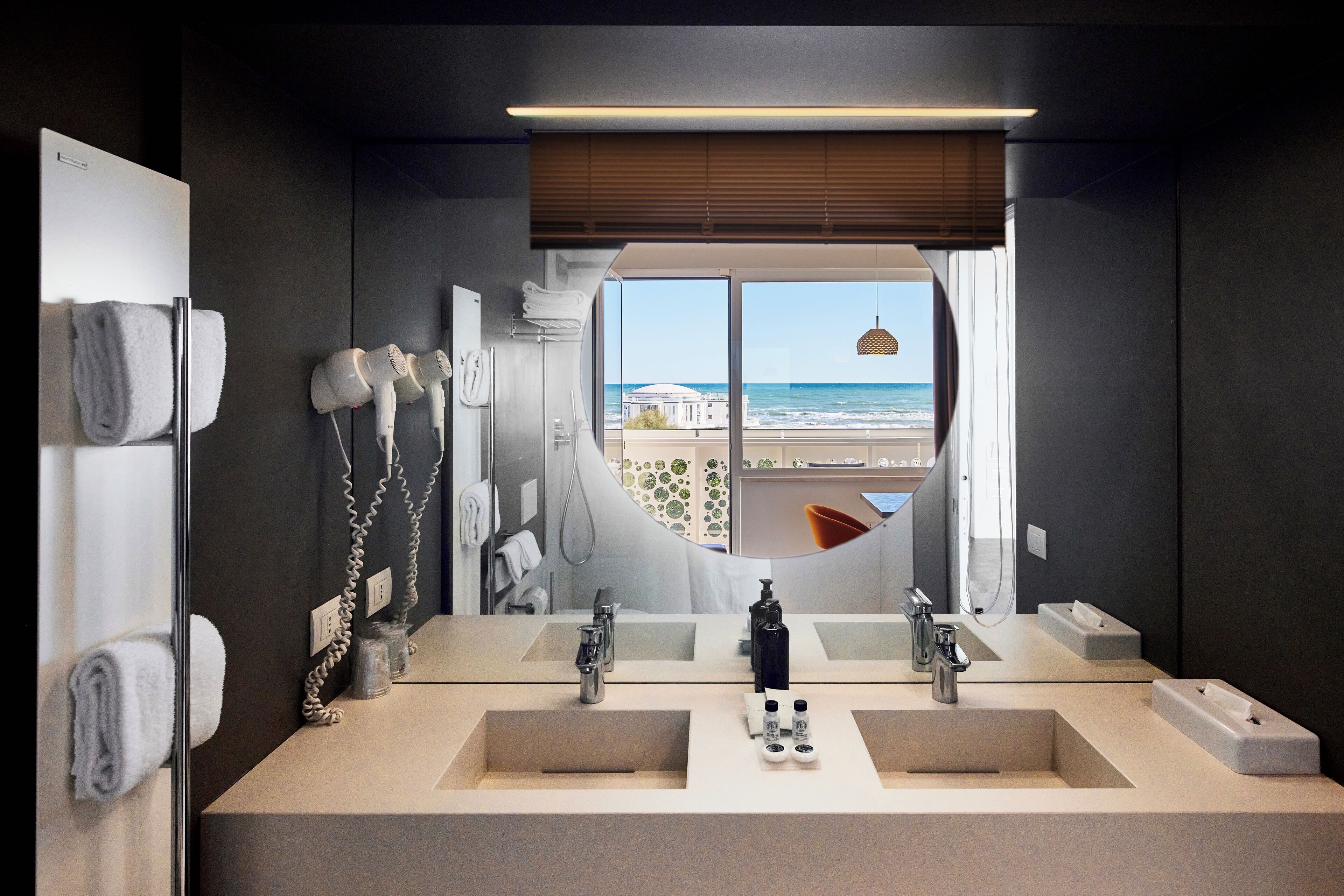 suite | bathroom | shower, hair dryer, bathrobes, slippers