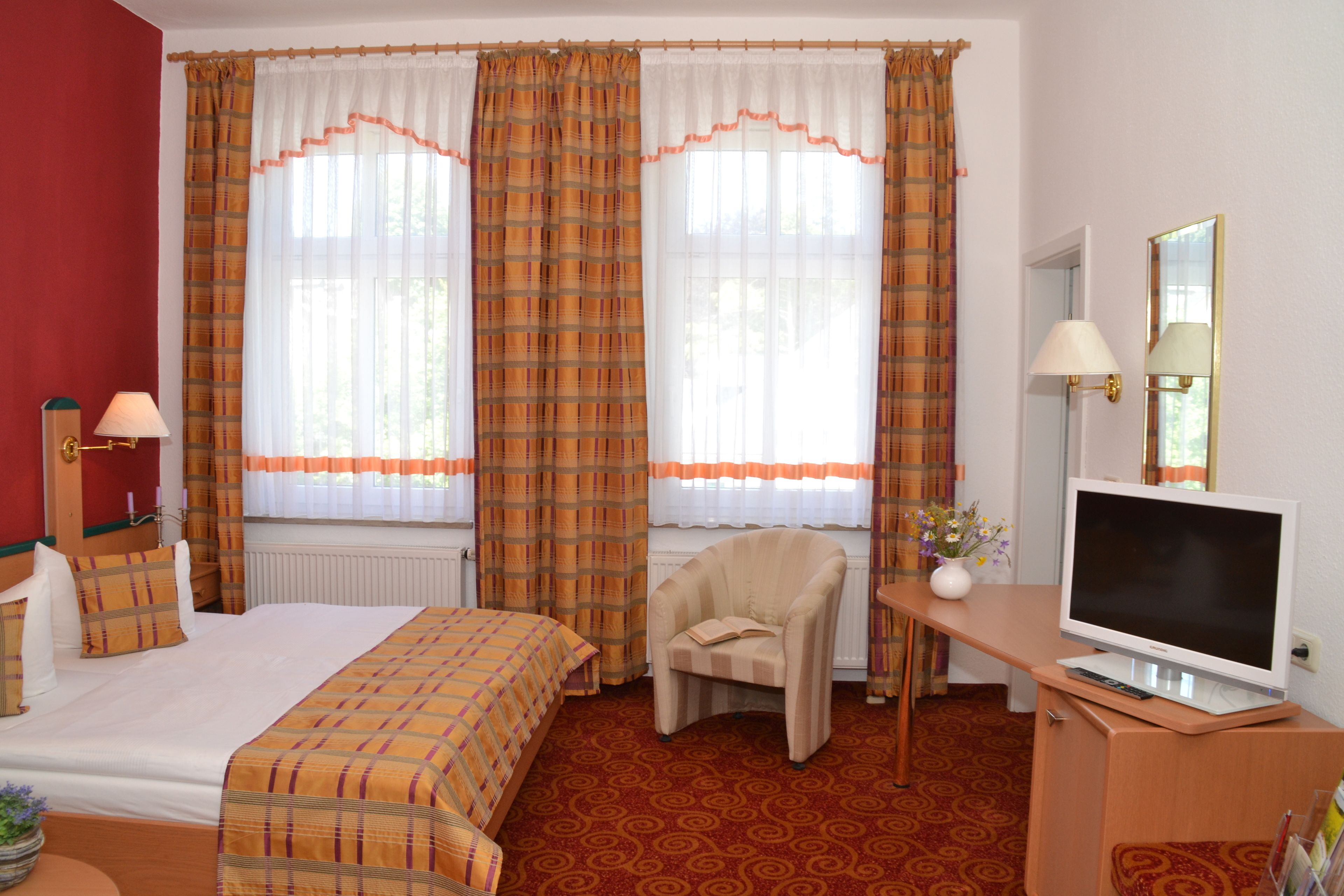 double or twin room | in-room safe, desk, laptop workspace, soundproofing