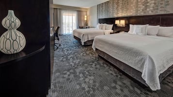 Frette Italian sheets, pillow-top beds, desk, iron/ironing board
