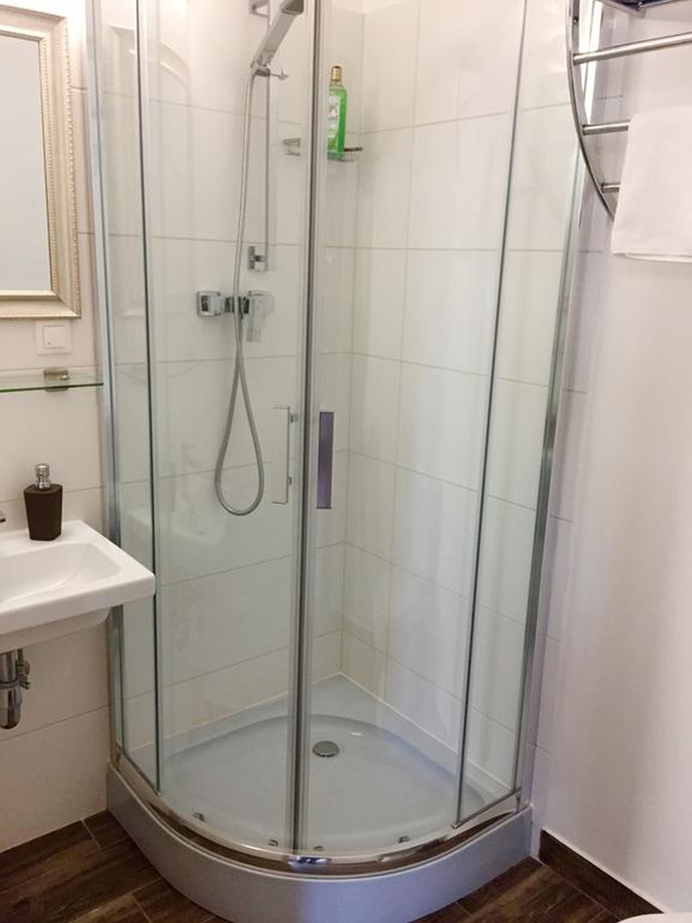 free toiletries, hair dryer, towels