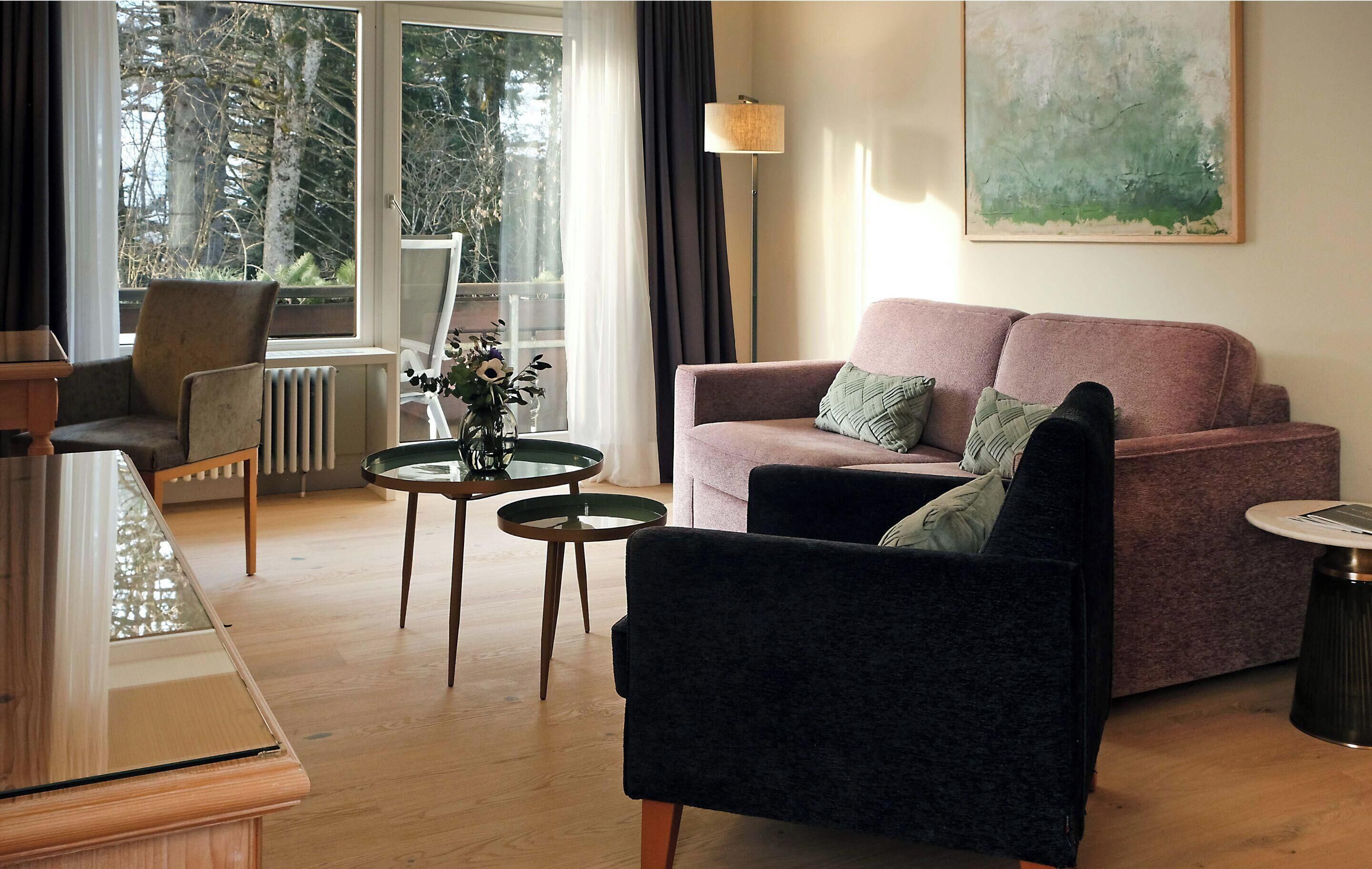 Departamento económico, en edificio contiguo | Área de sala de estar | Televisión 