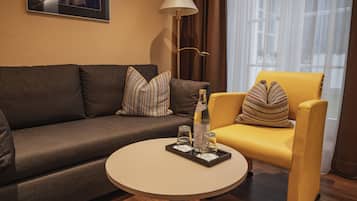 Exclusive Double Room, Patio | Living area | Flat-screen TV