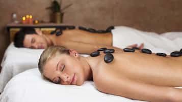 Tratamentos corporais, aromaterapia, massagens com pedras quentes