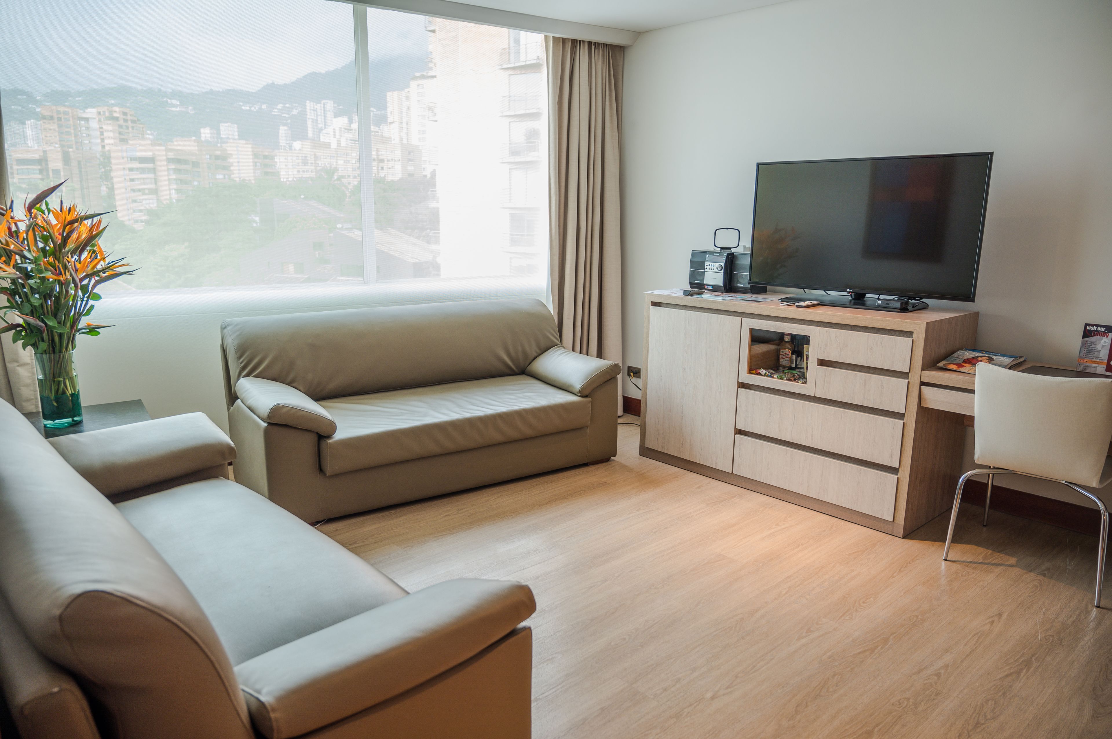 suite | minibar, in-room safe, desk, laptop workspace