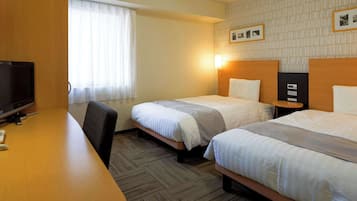Room, 2 Twin Beds, Non Smoking | Desk, blackout drapes, soundproofing, iron/ironing board