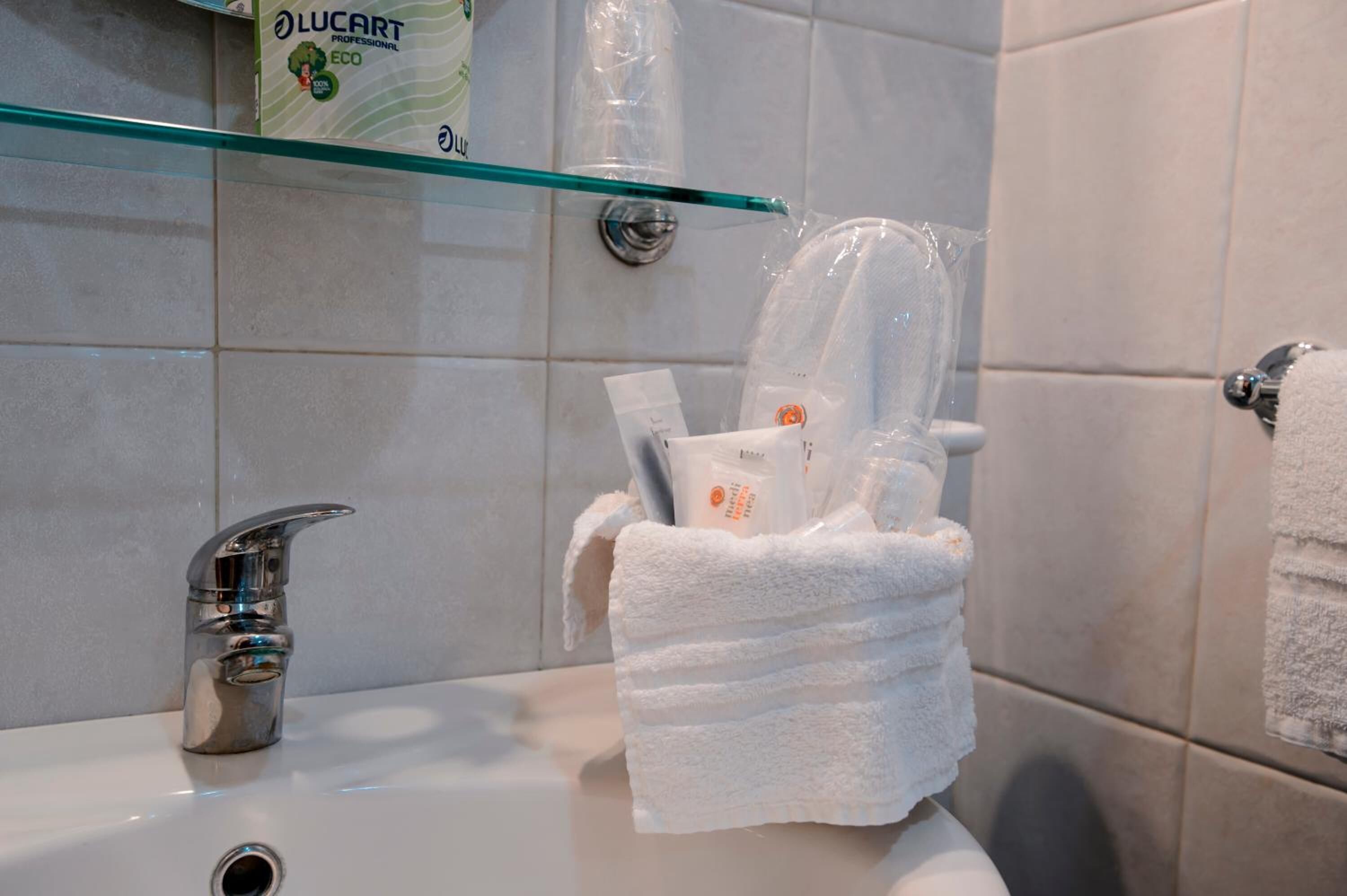 shower, free toiletries, hair dryer, bathrobes