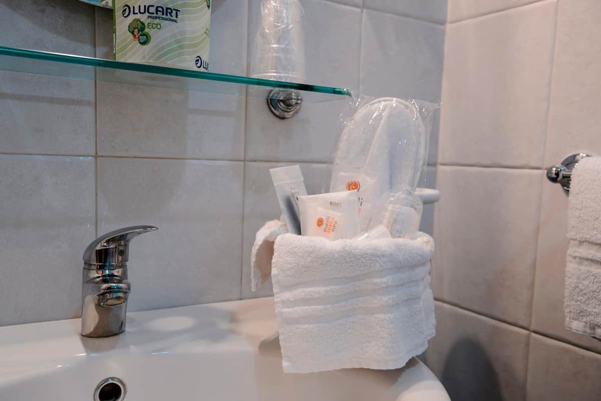 shower, free toiletries, hair dryer, bathrobes