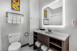Pillow-top beds, desk, laptop workspace, iron/ironing board