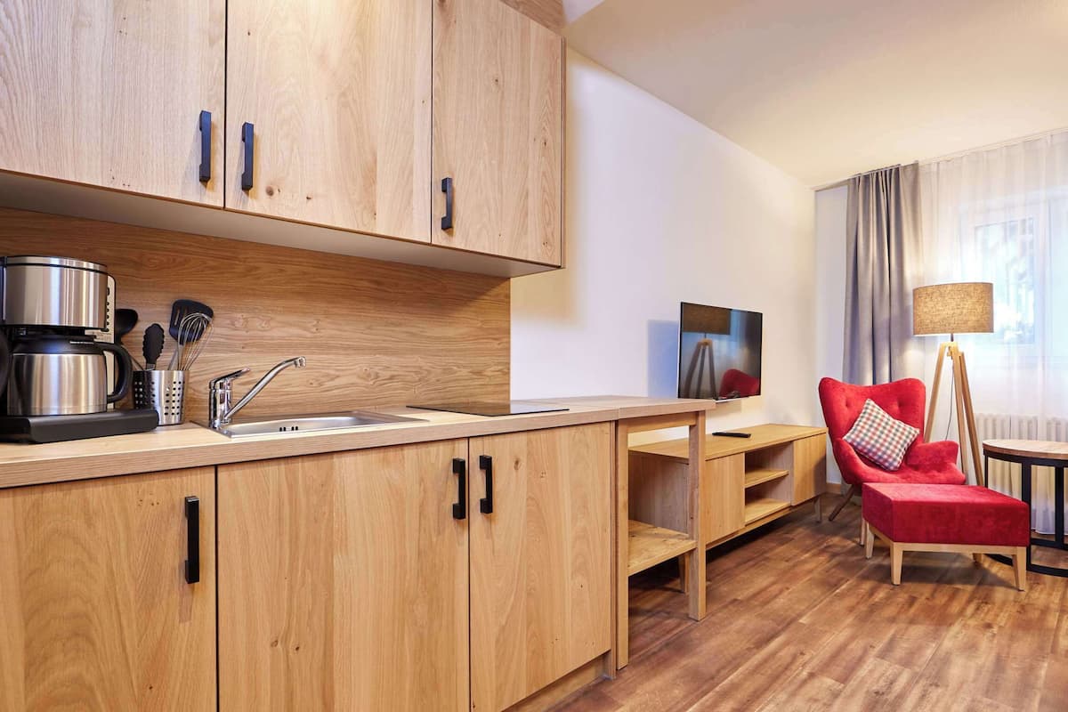 Apartamento standard | Roupas de cama premium, cofres nos quartos