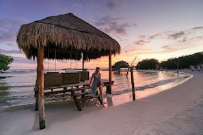 Private beach, white sand, beach cabanas, sun loungers - Hacienda Tres Rios Resort, Spa & Nature Park-All Inclusive (Playa del Carmen)