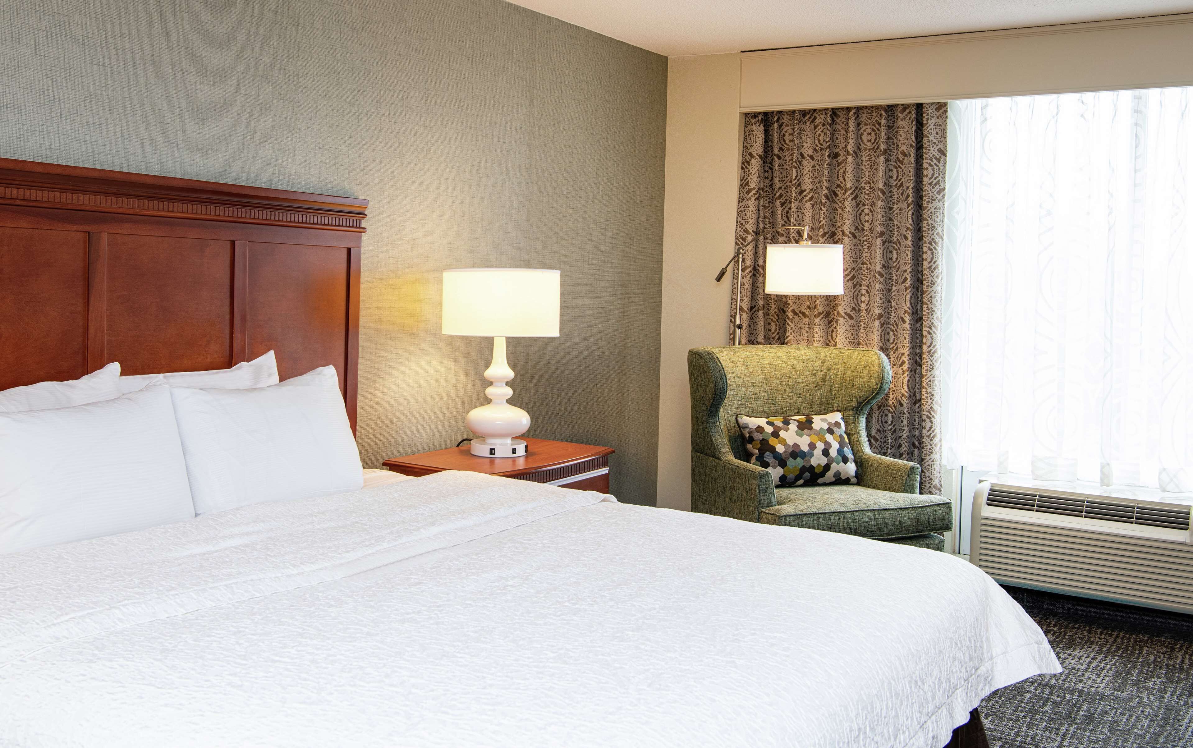 Premium bedding, down comforters, pillowtop beds, in-room safe