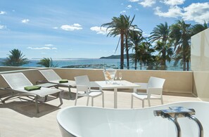 Deluxe-Zimmer, Whirlpool, Meerblick | Eigener Whirlpool