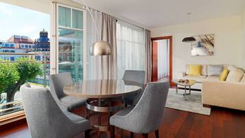 Club Suite, 1 Double Bed | Living area | Flat-screen TV, pay movies