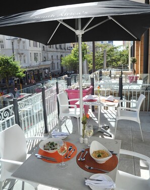 Breakfast, lunch, dinner served; local cuisine  - aha Adderley Hotel (Cape Town)