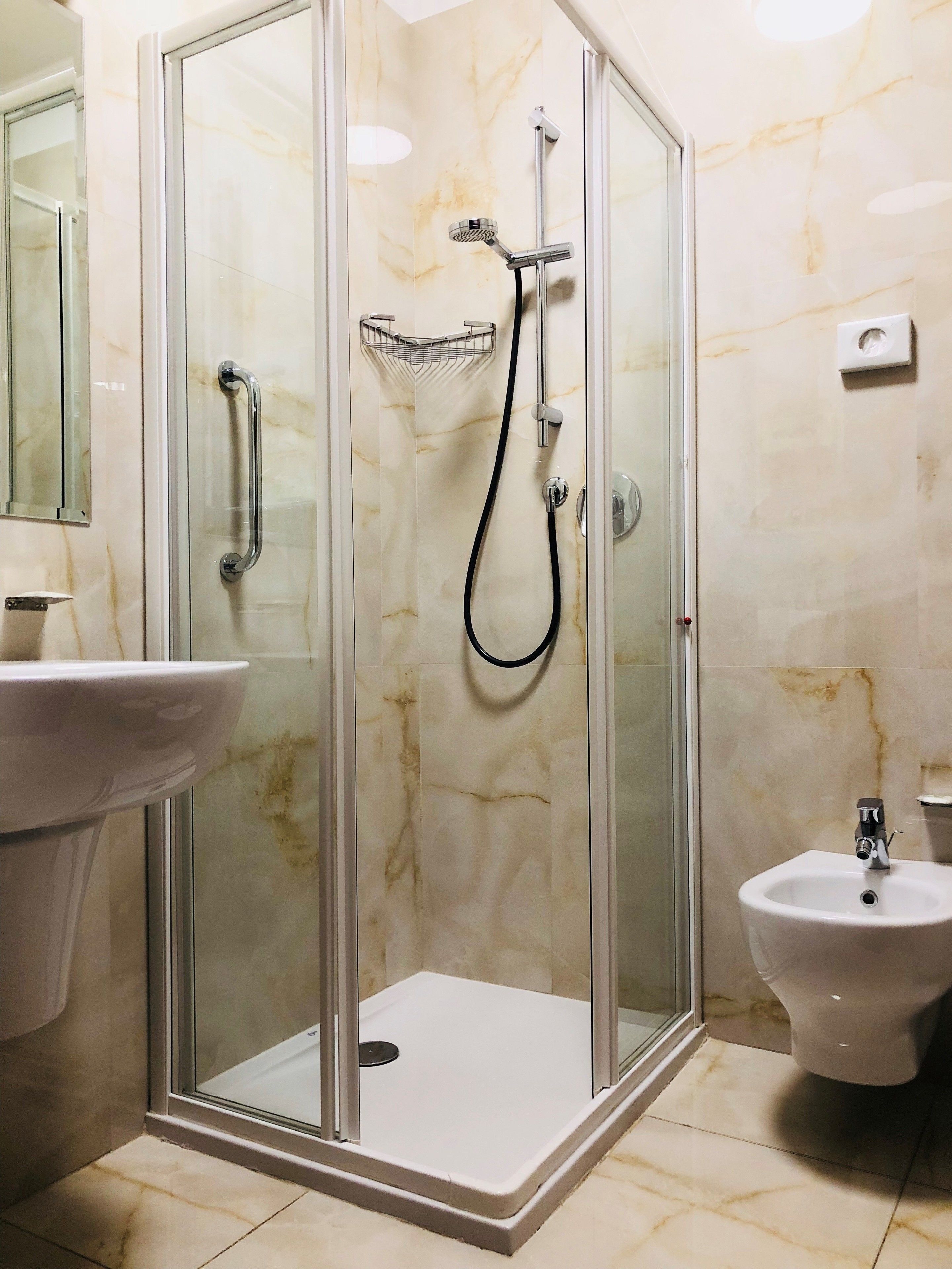standard double room, garden area | bathroom shower