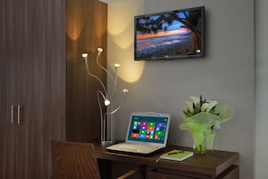 In-room safe, desk, soundproofing, free cots/infant beds