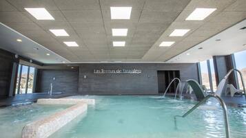 Indoor pool, 2 outdoor pools, pool umbrellas, pool loungers
