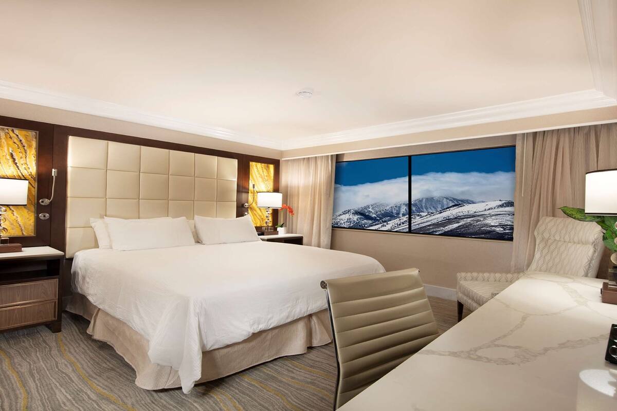 north & west wing 1 king bed (outside building, non smoking) | premium bedding, in-room safe, desk, laptop workspace