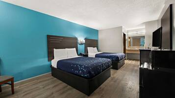 Standard Room, 2 Double Beds, Smoking | Desk, laptop workspace, blackout curtains, cots/infant beds