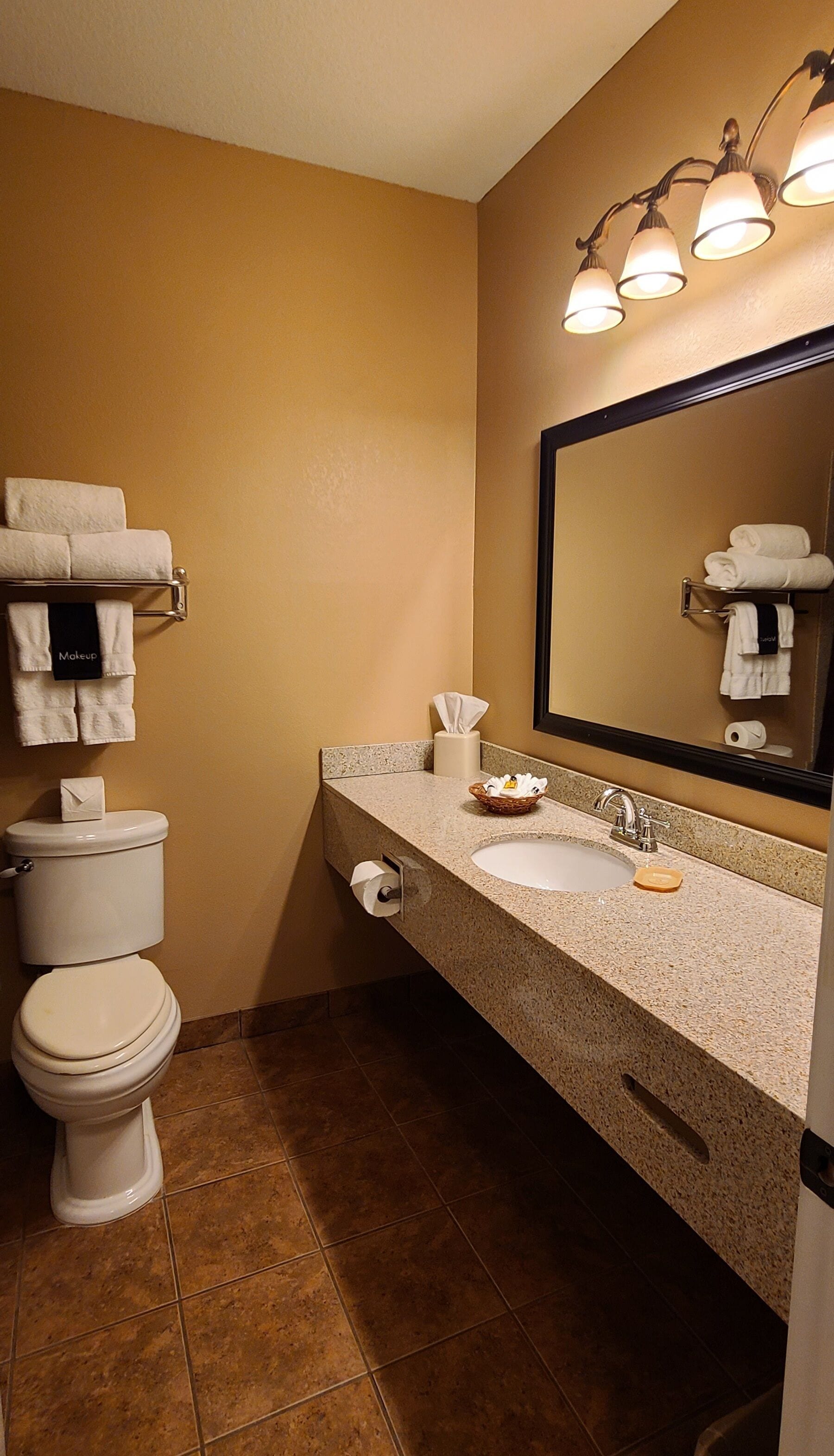 combined shower/bathtub, hair dryer, towels