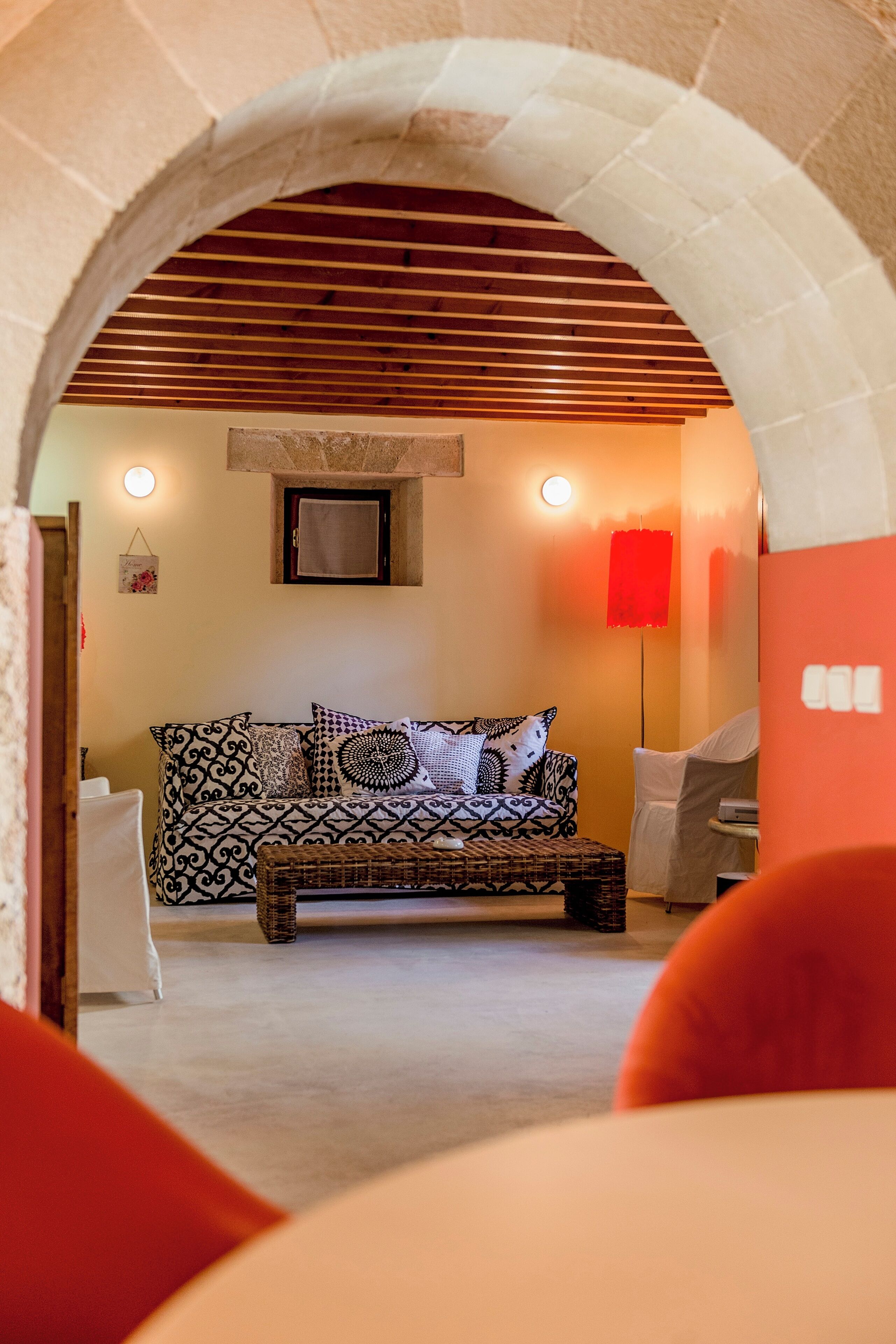 villa chrisoula | avalon residence | living area | 27-inch flat-screen tv with satellite channels, tv