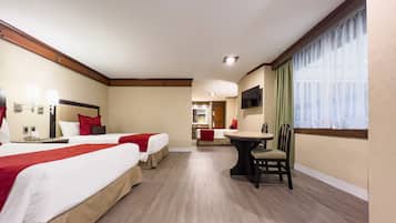 Individually decorated, individually furnished, desk, iron/ironing board