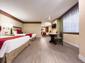 Individually decorated, individually furnished, desk, iron/ironing board