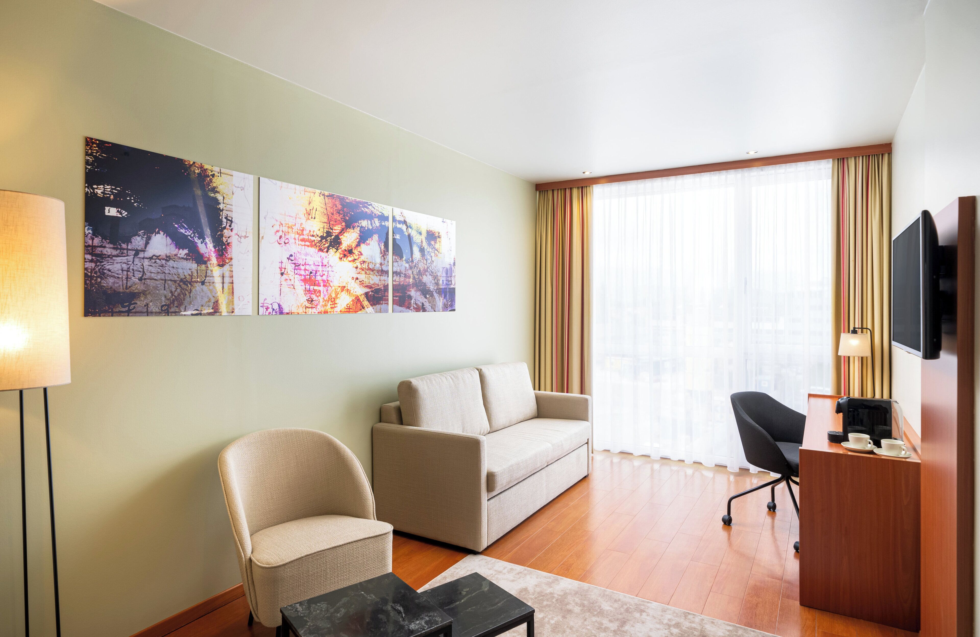 in-room safe, desk, blackout curtains, soundproofing