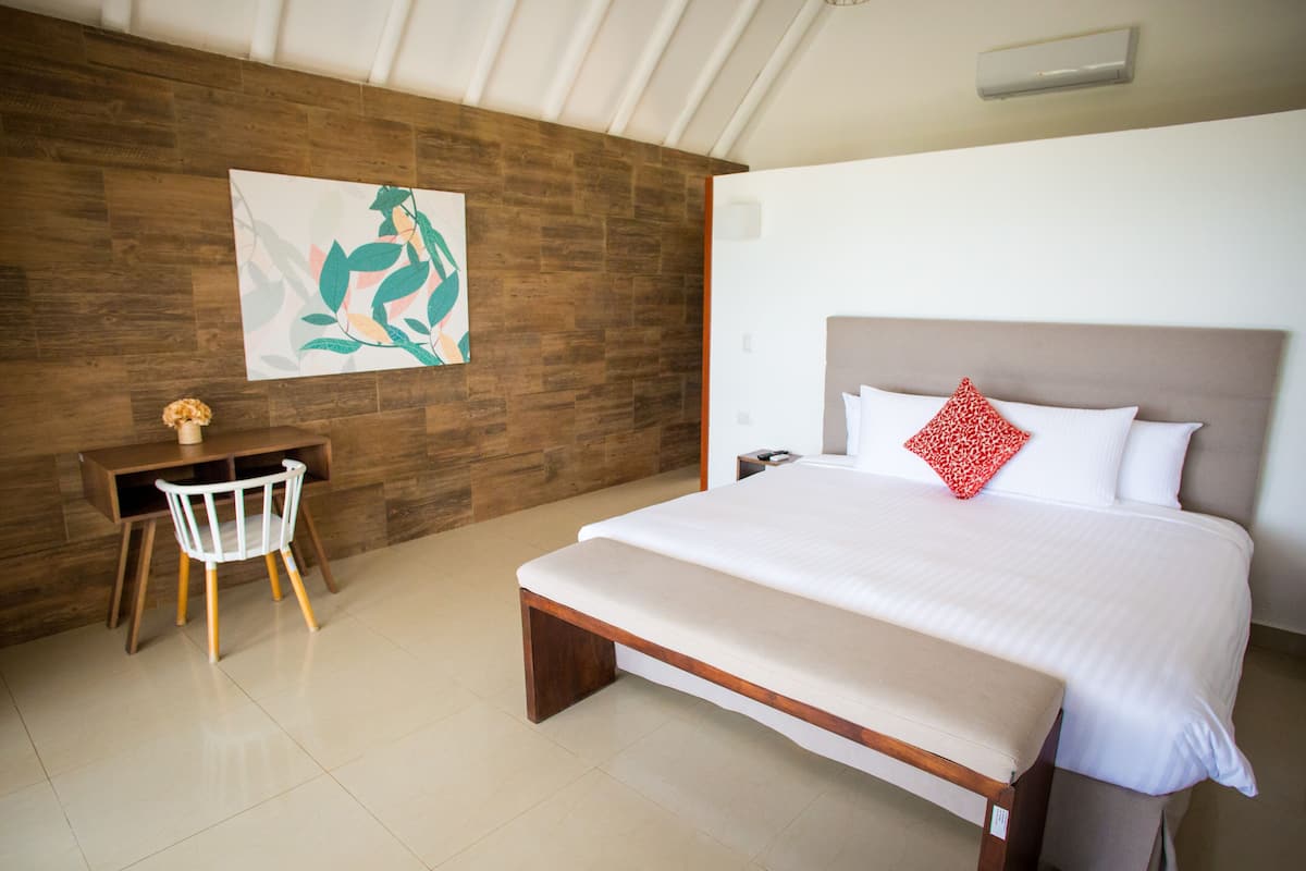 Beach front bungalow private pool | 1 bedroom, down comforters, blackout drapes, iron/ironing board