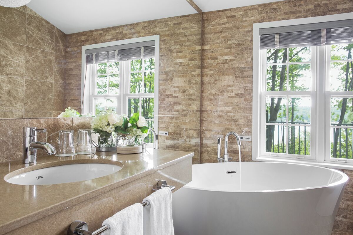 suite (pine) | bathroom | designer toiletries, hair dryer, bathrobes, slippers