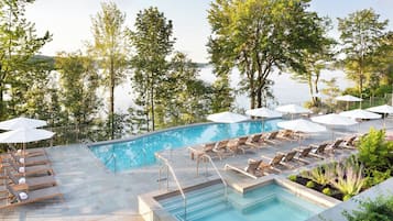 2 outdoor pools, sun loungers