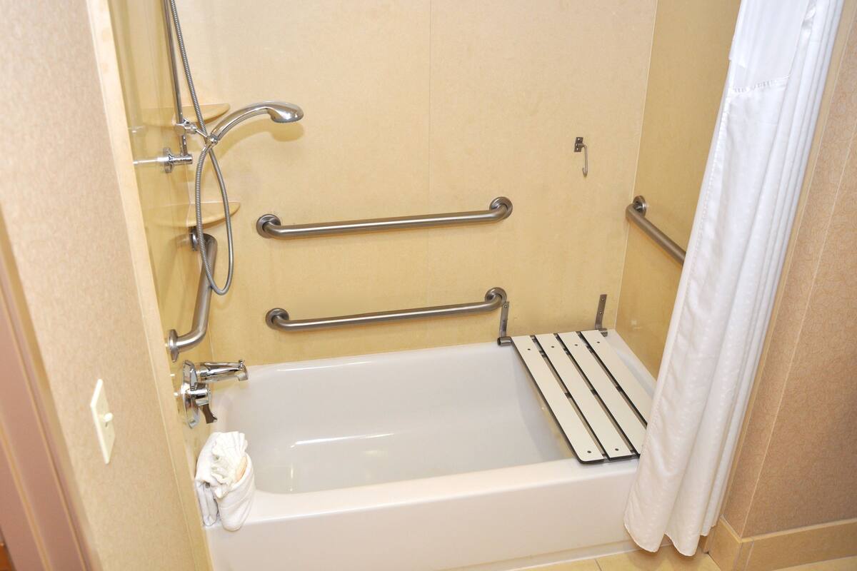Hair dryer, towels