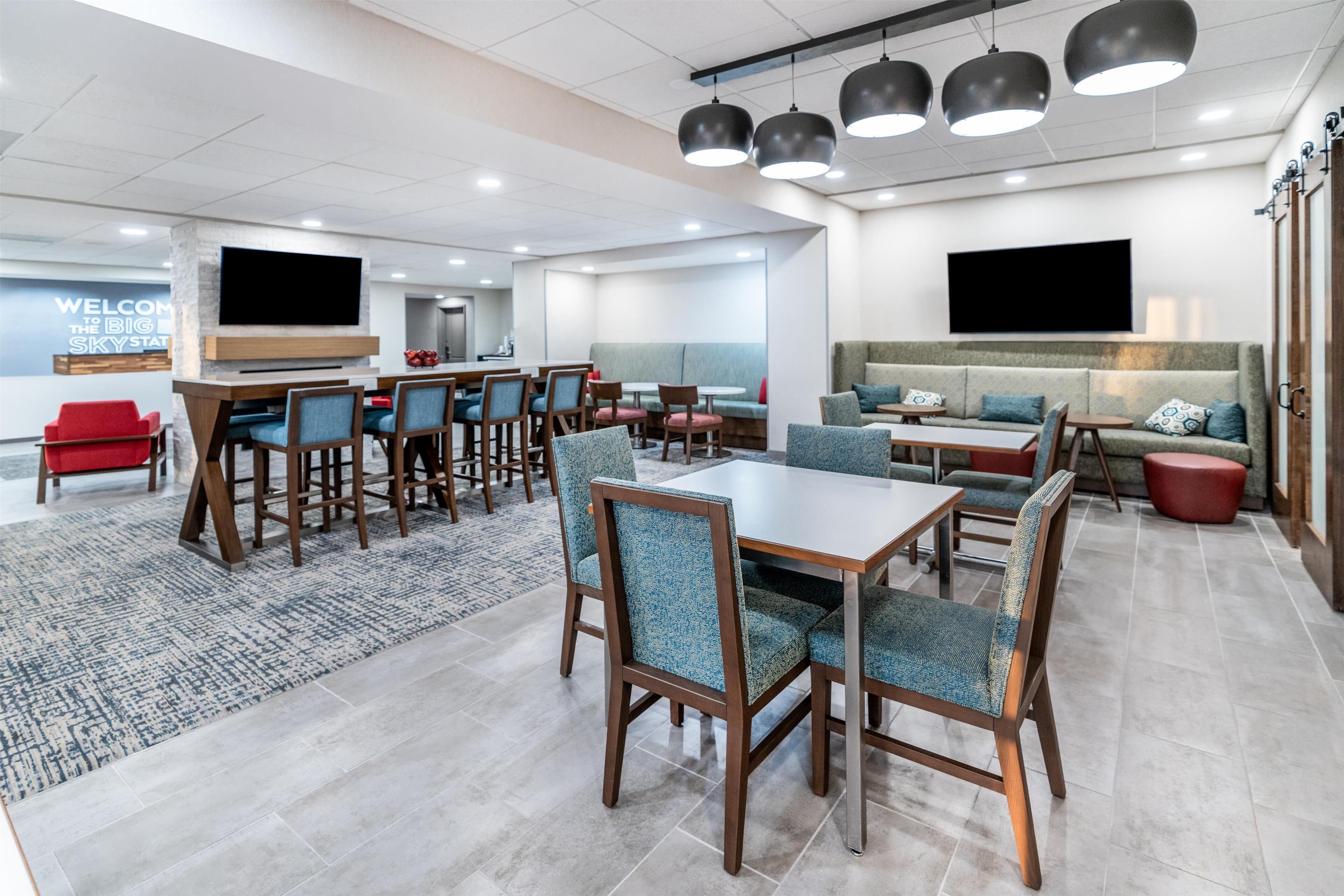 Free daily self-serve breakfast