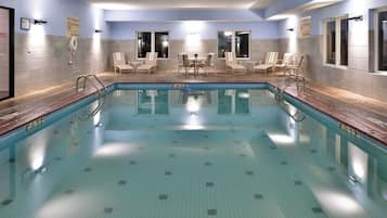 Indoor pool, pool loungers