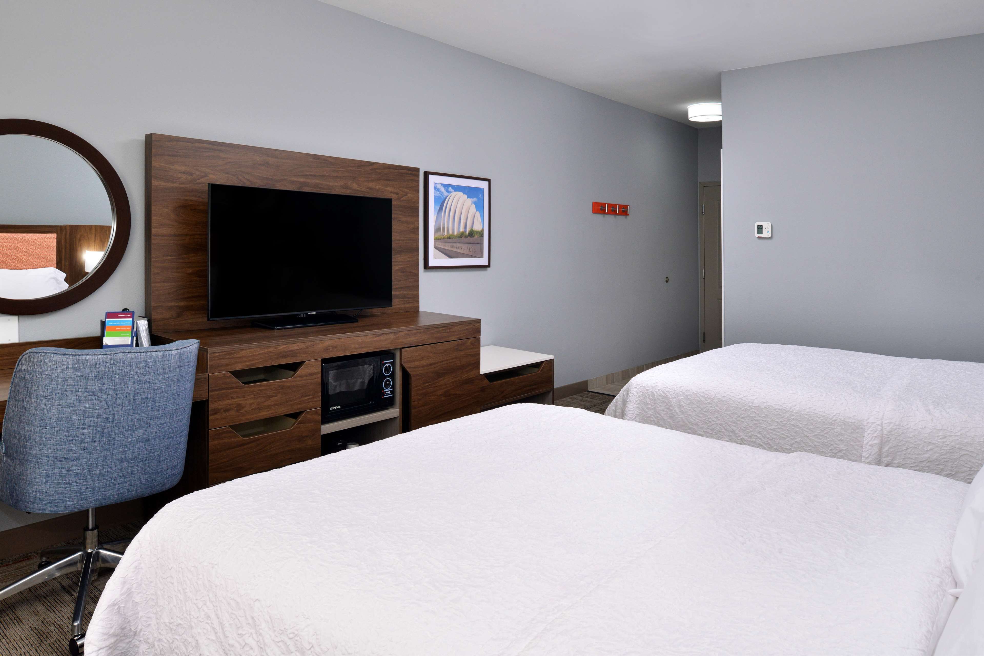 room, 2 queen beds, refrigerator & microwave | premium bedding, in-room safe, iron/ironing board, free cots/infant beds