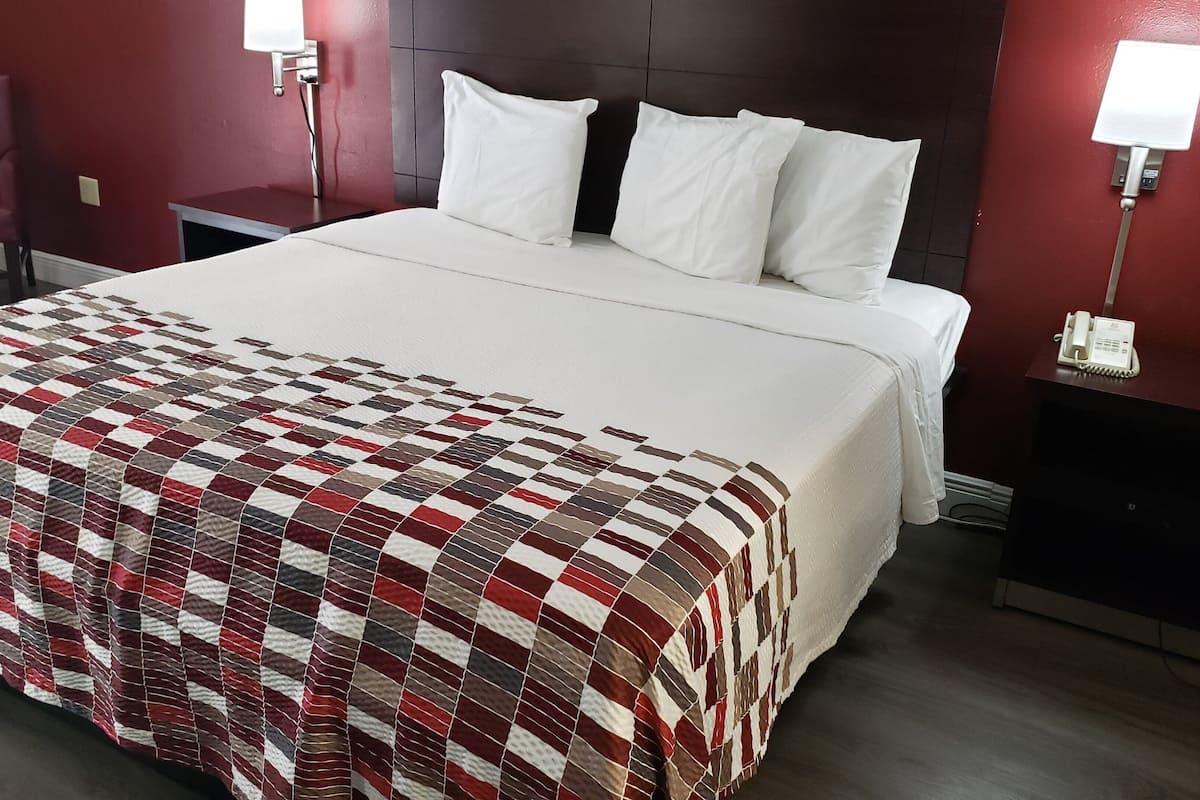 1 bedroom, desk, laptop workspace, iron/ironing board