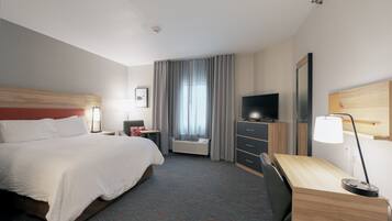 In-room safe, desk, laptop workspace, blackout drapes