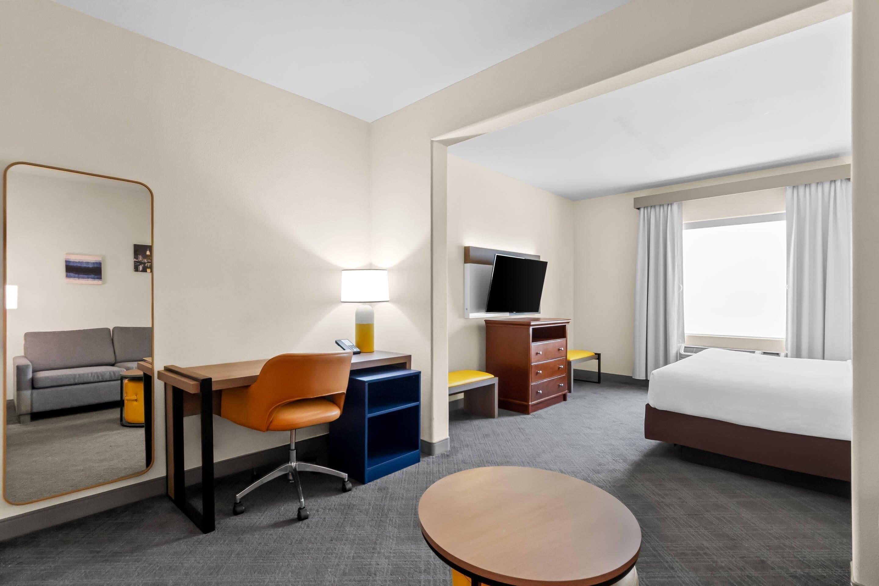 Suite, 1 King Bed with Sofa bed, Accessible, Non Smoking | Premium bedding, pillow-top beds, desk, laptop workspace