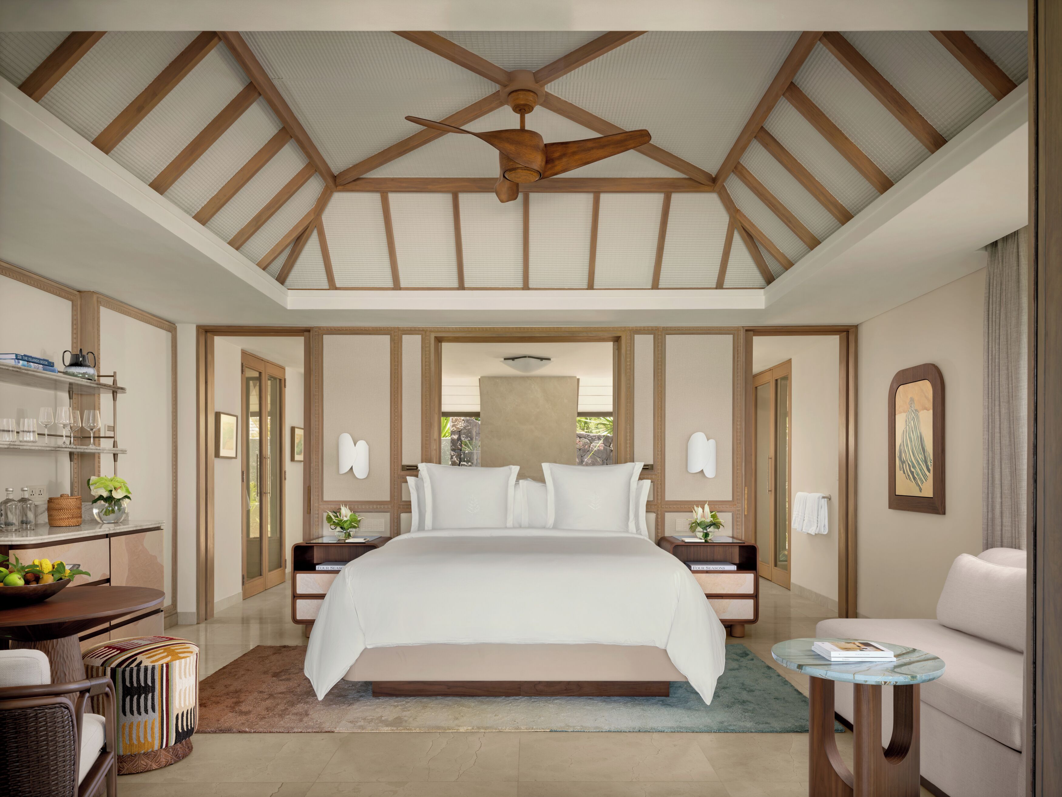 Hypo-allergenic bedding, down comforters, pillowtop beds, minibar