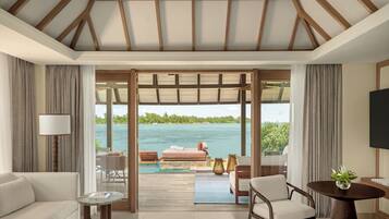 Villa, 1 King Bed, Private Pool, Oceanfront | Hypo-allergenic bedding, down comforters, pillowtop beds, minibar