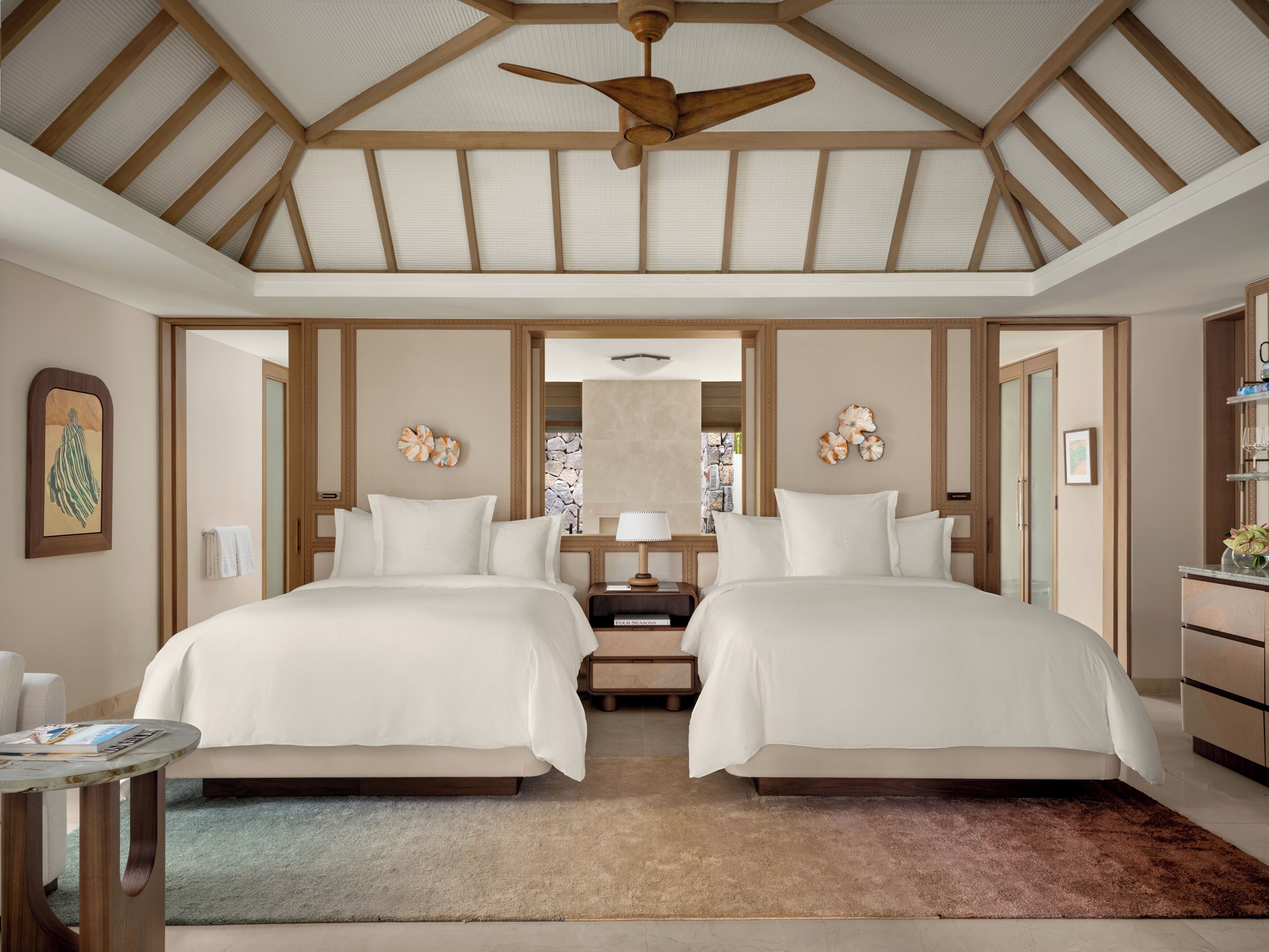 Hypo-allergenic bedding, down comforters, pillowtop beds, minibar