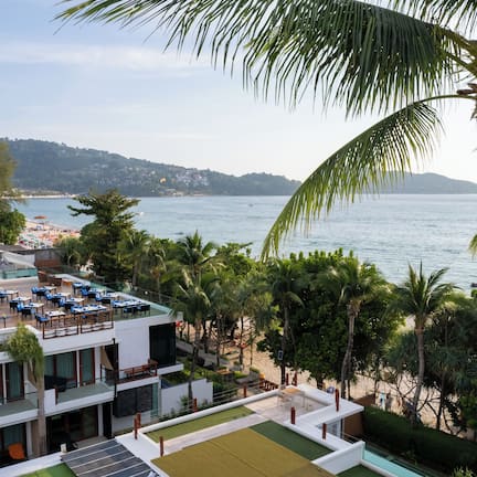 Outdoor banquet area