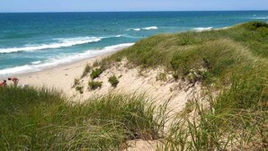 A beach with sand dunes and the ocean. - Carlisle House Inn (Nantucket)