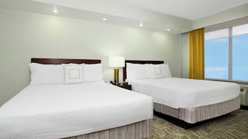Studio Suite, 2 Double Beds | Premium bedding, in-room safe, desk, laptop workspace