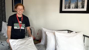 Premium bedding, rollaway beds, free WiFi, bed sheets