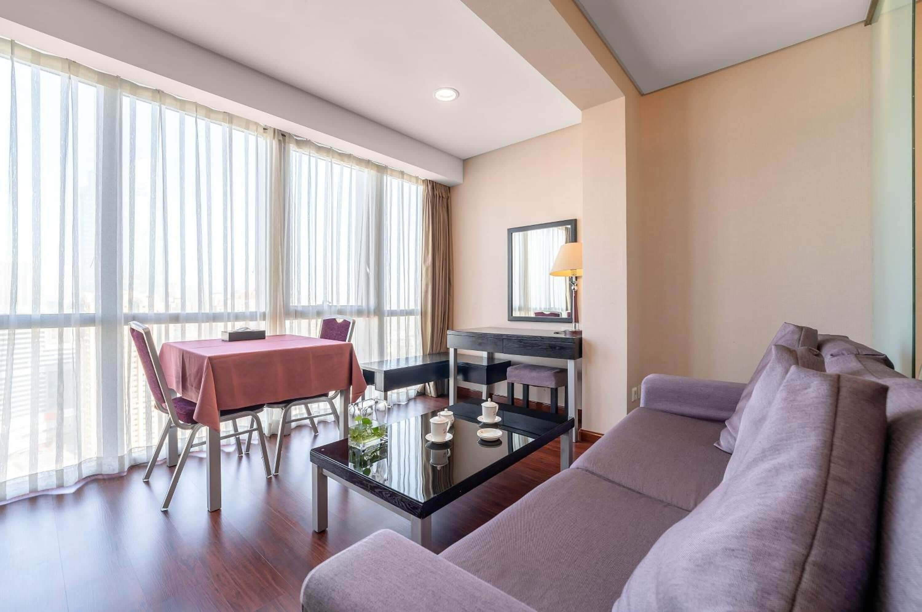 standard double room with sea view | living room | 42-inch lcd tv with satellite channels, tv